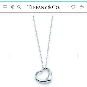 Tiffany & Co. Open Heart Pendant Necklace